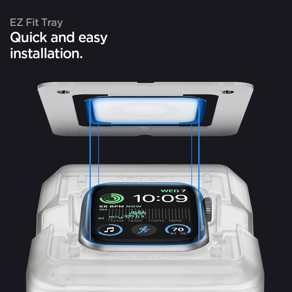 Spigen Proflex Ez Fit Screen Protector Designed For Apple Watch Se 2/6 / Se / 5/4 (44Mm)   2 Pack