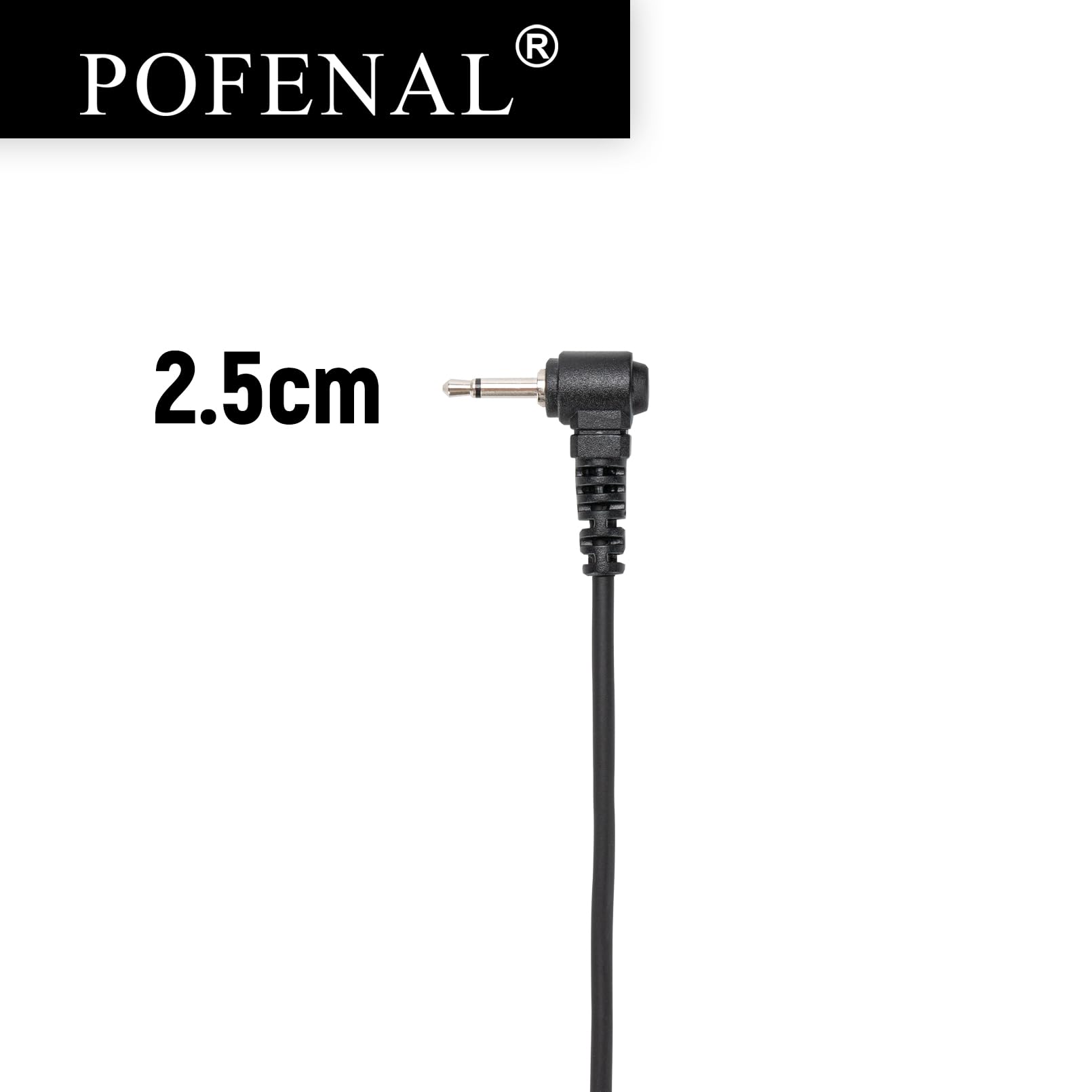 Pofenal Walkie Talkie Radio Listen Only Earpiece Headset With Clear Acoustic Tube Retaining Clip (2.5Mm Pin, 1 Pcs)