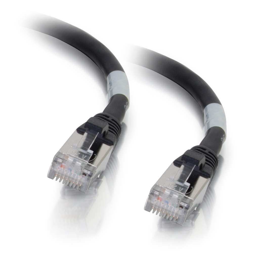 C2G 00721 Cat6A Cable   Snagless Shielded Ethernet Network Patch Cable, Black (30 Feet, 9.14 Meters)
