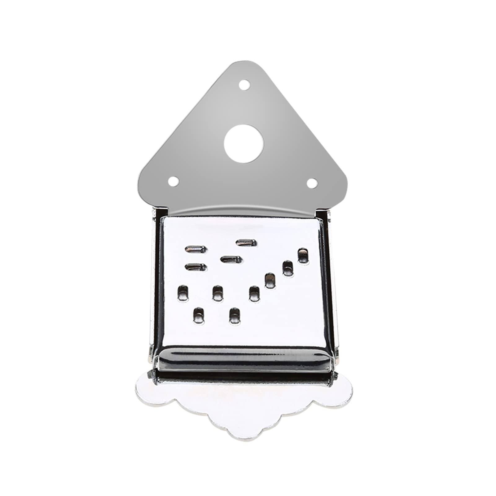 Mandolin Tailpiece Mandolin Metal Tailpiece Replacement Tailpiece Part With Screws(Silver) Performance Accessory