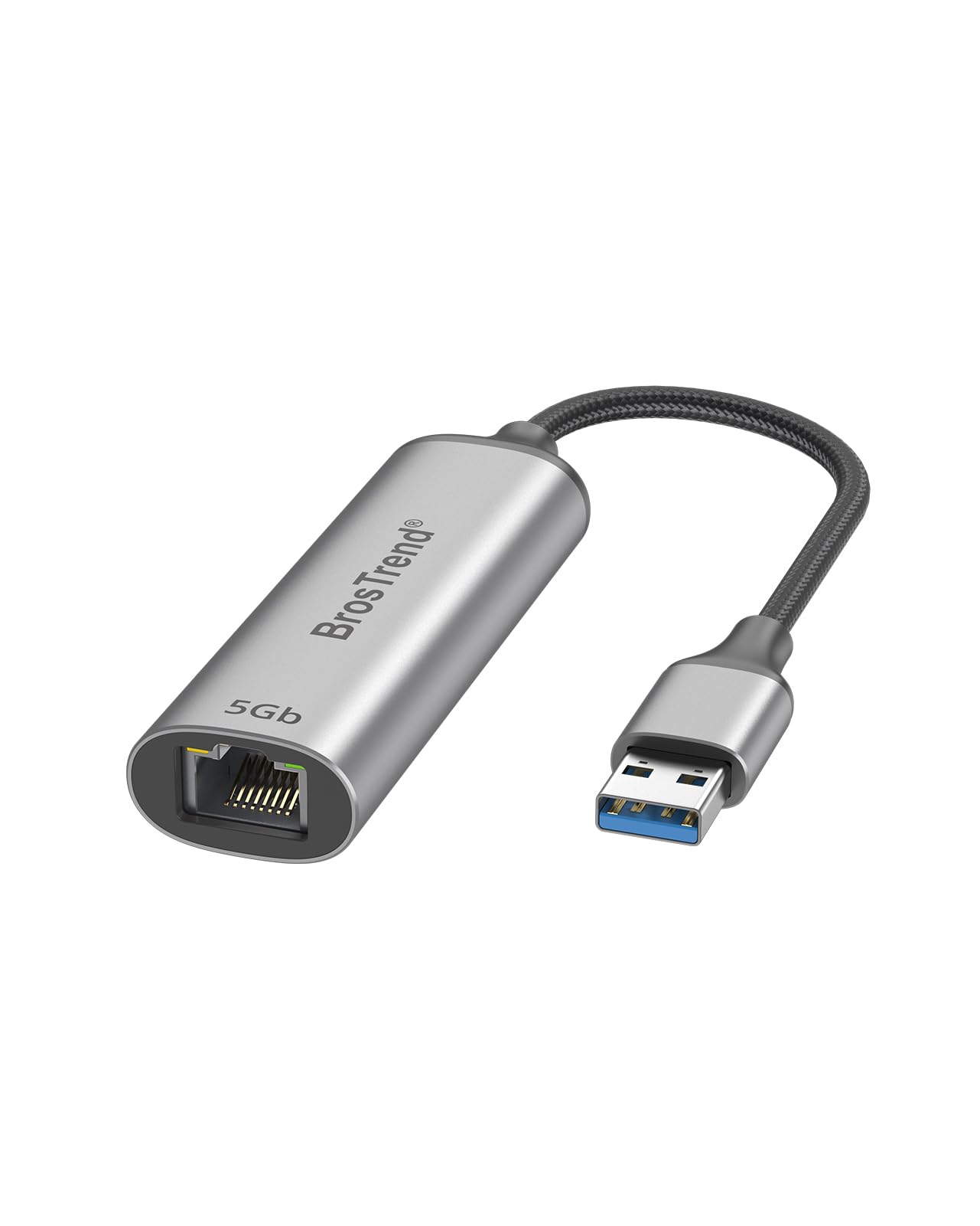 BrosTrend 5Gbps USB to Ethernet Adapter for Laptop Desktop PC, Plug & Play