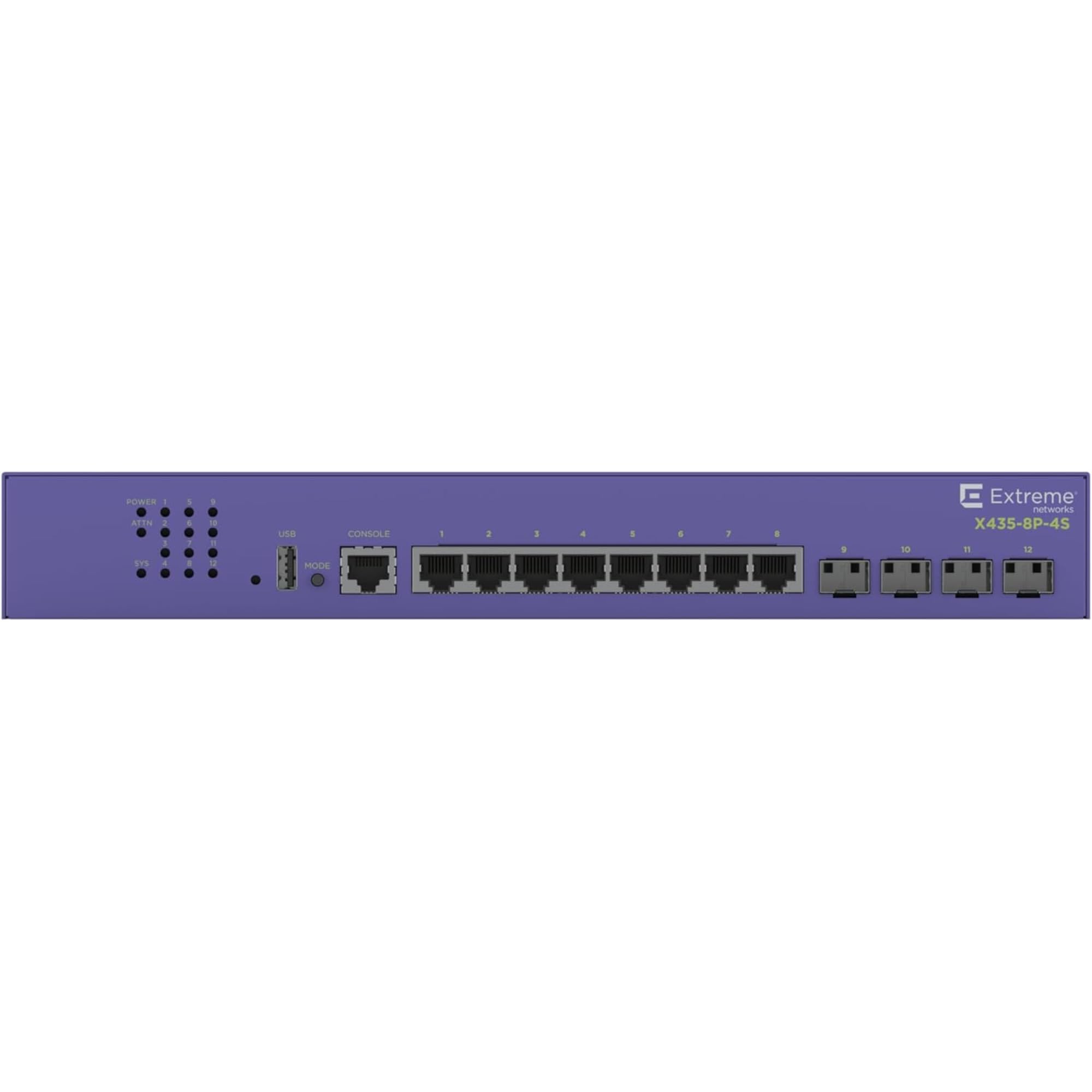 X435-8P-4S 8 Port 10/100/1000Base-T Poe+ Half/Full Duplex, 4X1/2.5G Unpopulated