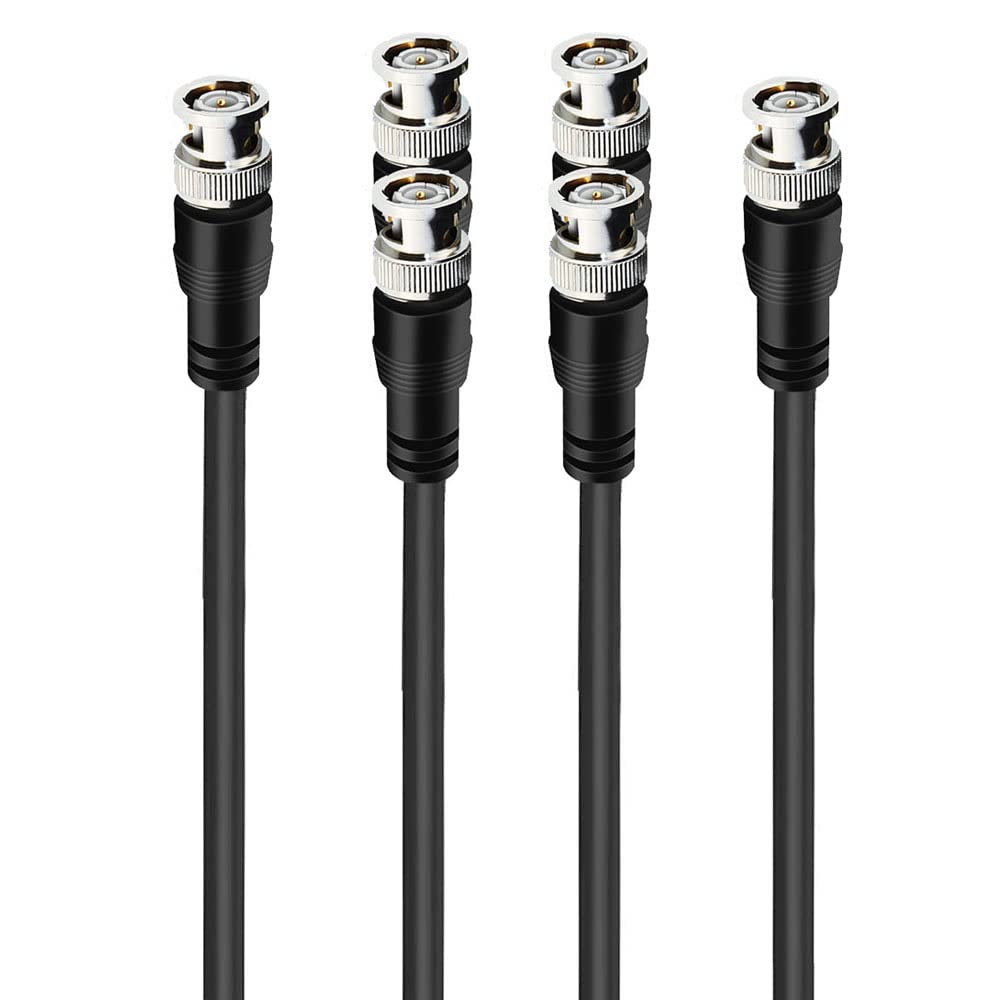 Joinsi 3 Pack 10Ft Bnc Male To Bnc Male Jumper 75 Ohm Cable Extension Connector For Cctv Dvr To Tv System