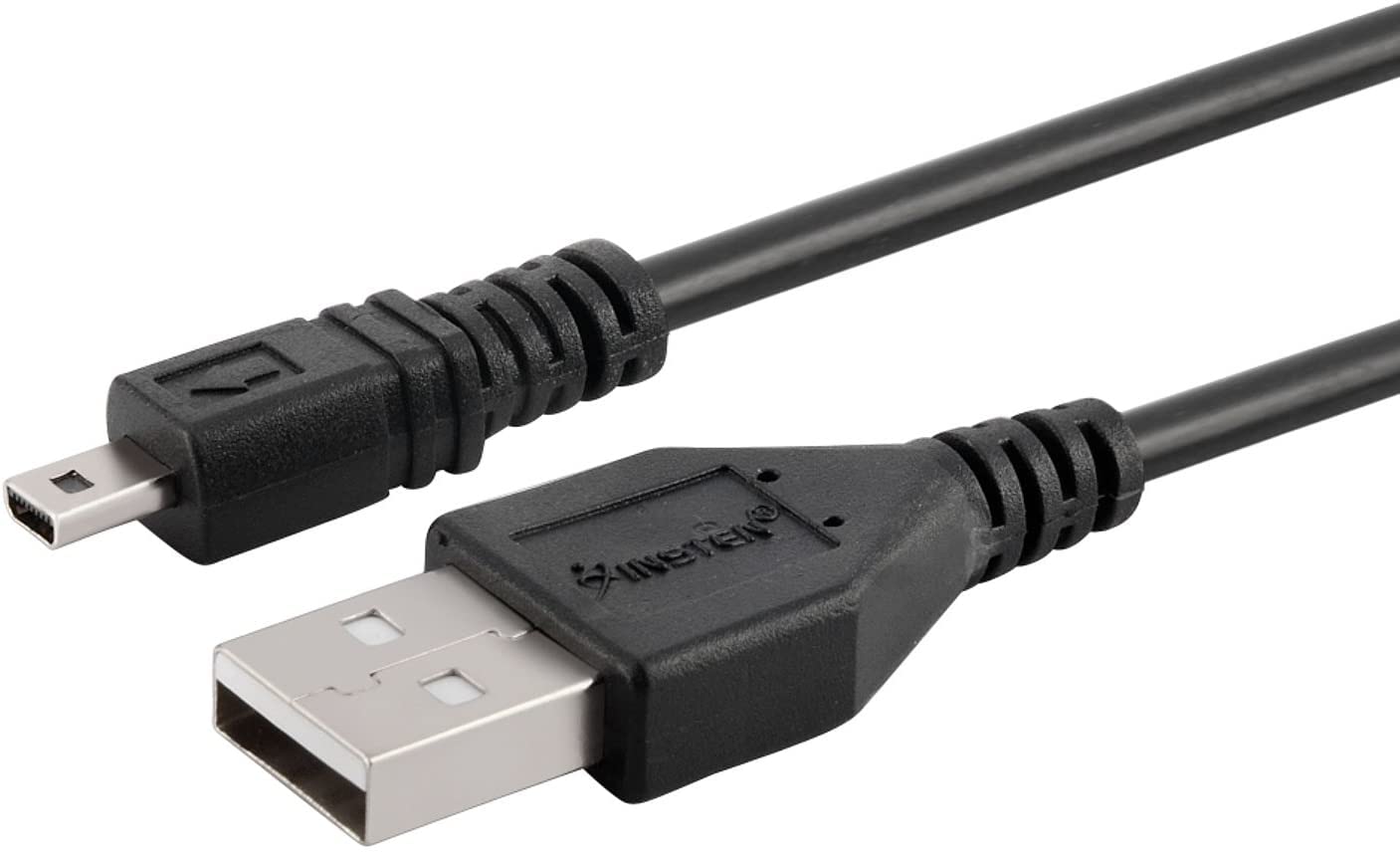 Black USB 2.0 A to 8 Pin Mini B Cable w/ Ferrite   1.5M / 59 Inches for Nikon CoolPix P90