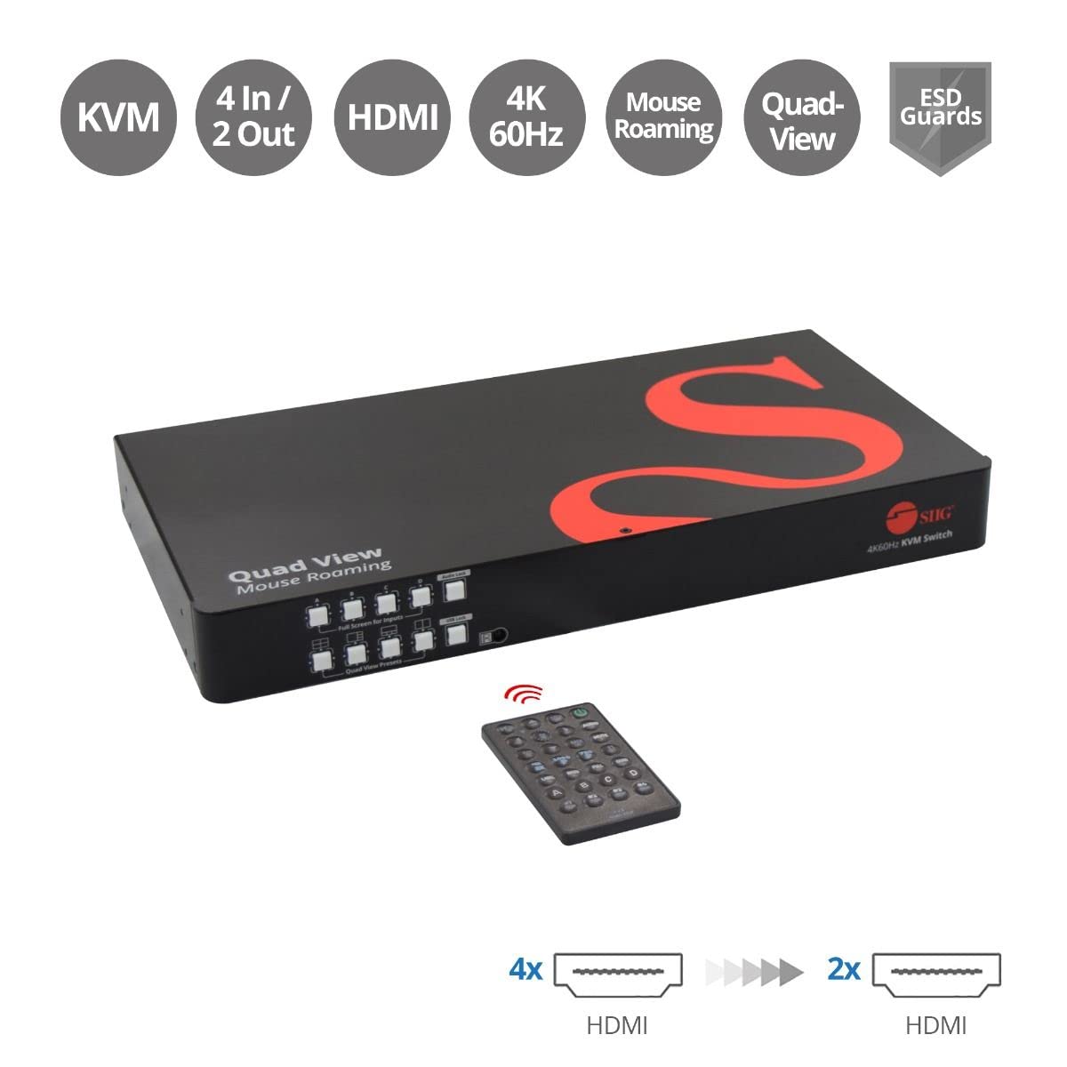 Quad View Hdm Kvm Switch