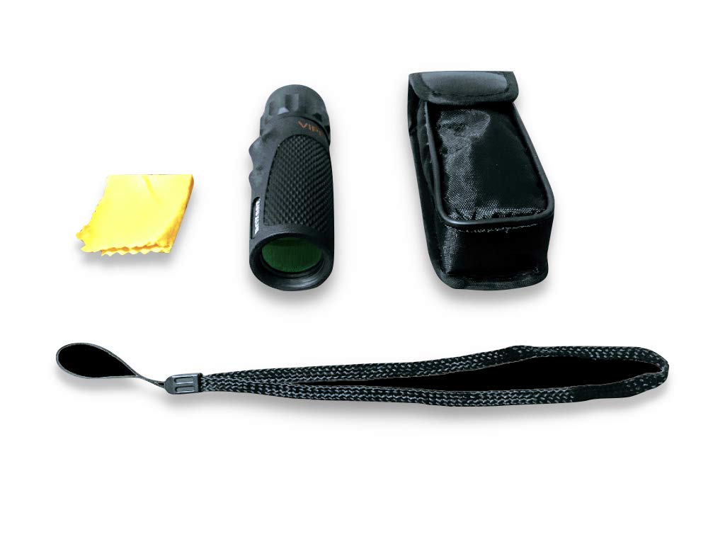 Roxant Viper Monocular Telescope   10X25 High Definition Weatherproof Pocket Telescope With Hand Grip & Bak4 Prism   With Compac