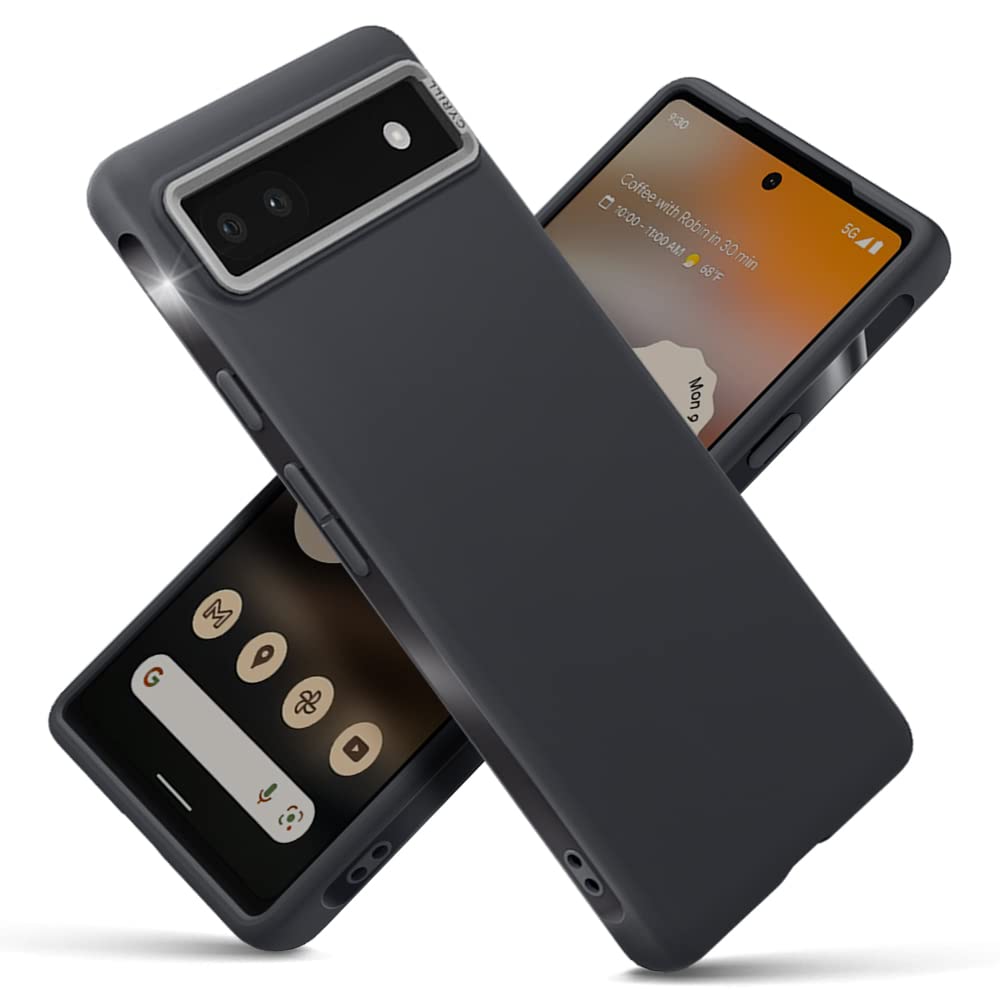 CYRILL Color Brick Compatible with Google Pixel 6a Case 5G (2022), Dust-Resistant Silicone-Feel TPU with Protective PC Camera Ri