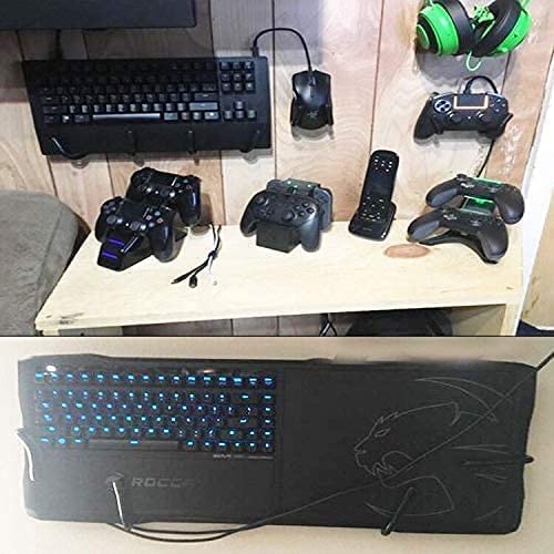 2 Pack Universal Keyboard And Mouse Wall Mount Storage Organizer, Keyboard & Mouse Wall Clip Wall Hanger Wall Display Storage Ho