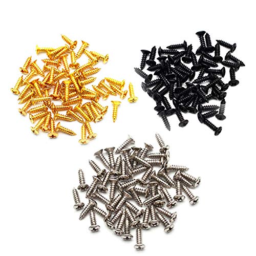 Saphue 3Mm Electric Guitar Bass Pickguard Screws Pick Guards Scratch Plate Mounting Screws For Fender Strat St Tele Tl Stratocas