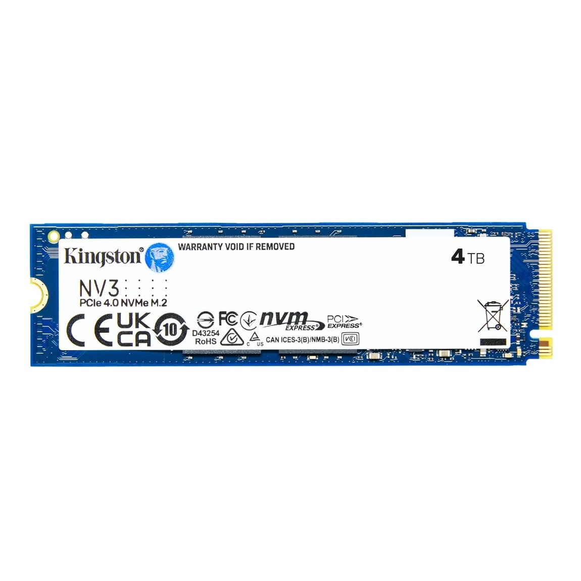 Kingston NV3 4TB PCI-e 4.0 NVMe M.2 Solid State Drive - Thumbnail 2