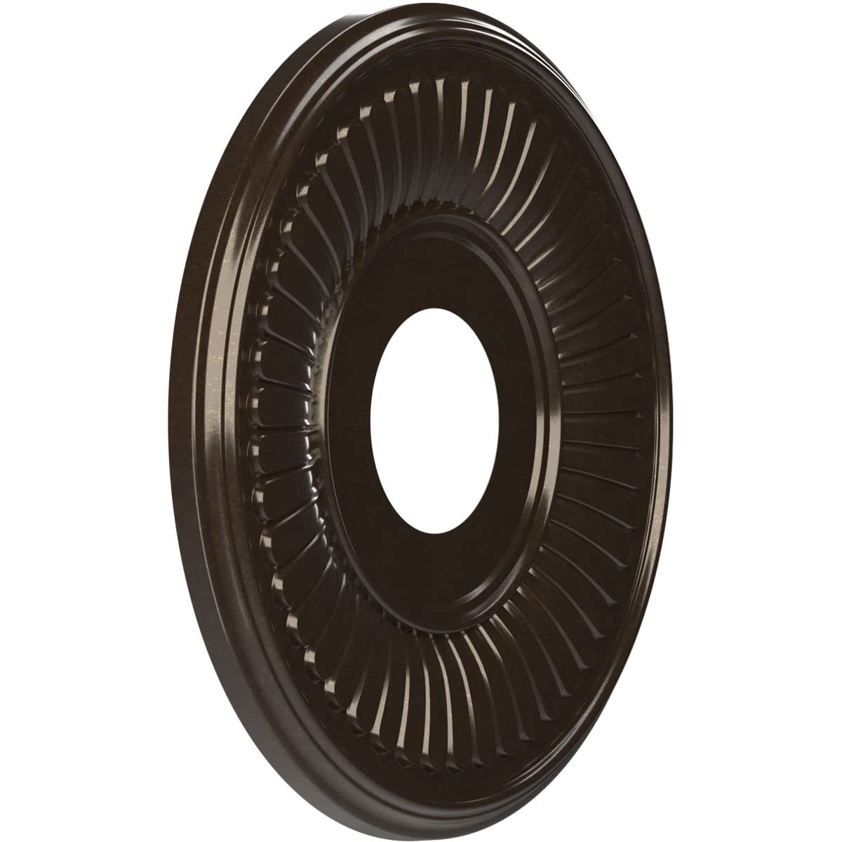 Ekena Millwork Cmp13Beeru Berkshire Thermoformed Pvc Ceiling Medallion (Fits Canopies Up To 5 3/4), 13Od X 3 1/2Id X 3/4P, Unive