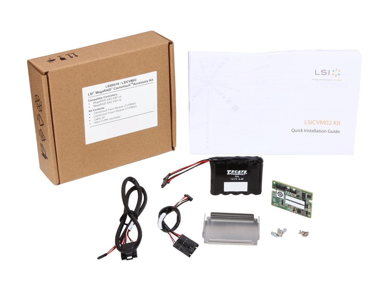 Lsi Logic Accessory 05 25444 00 Lsicvm02 Cachevault Kit For 9361/9380 Brown Box