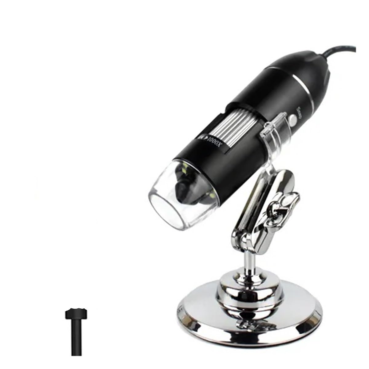 Microscope Accessories Kit USB Digital Microscope Handheld 1000X-1600X 8 LED Magnification Mini Video Camera Microscope Slides(U