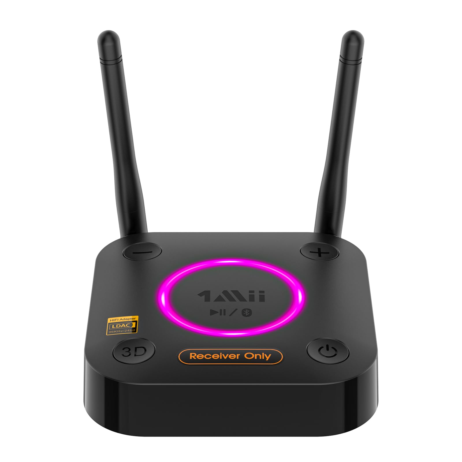 1Mii B06Ultra Bluetooth 5.2 Receiver With Ldac For Hi Res Wireless Audio, Hifi Bluetooth Audio Adapter W/Audiophile Dac, 3D Surr