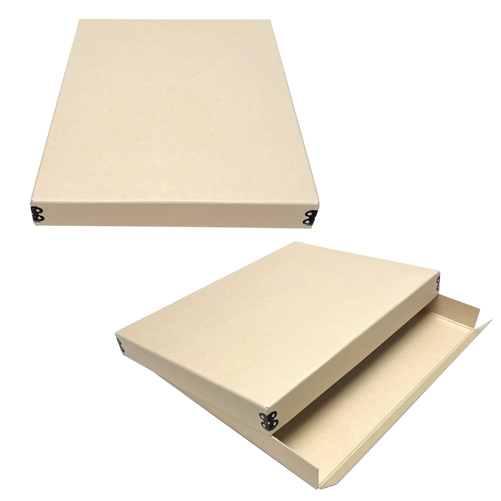 Lineco Museum Archival Storage Box, 11.75X15.25X1.5 In. Drop Front Design. Acid-Free With Metal Edge. Organize Photos, Pictures,