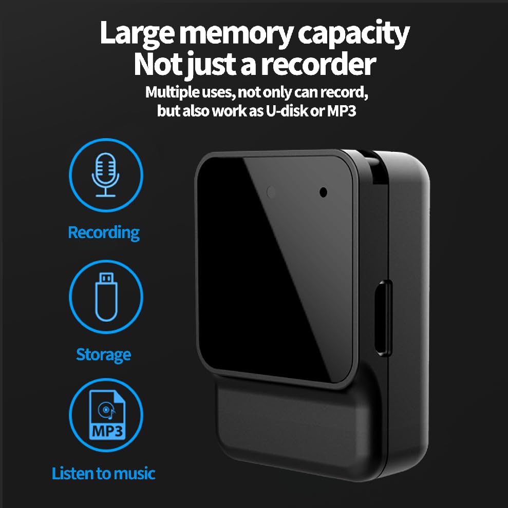 Voice Recorder   64Gb Mini Voice Recorder Voice Activated Recorder With Small Recording For Car,Meetings,Lecture,Interview