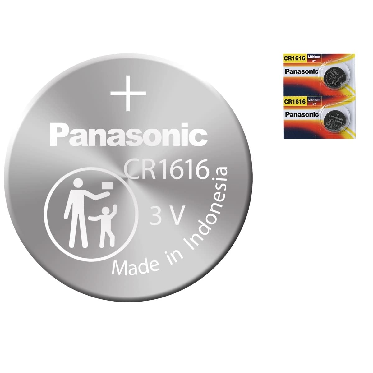 Panasonic Cr1616 3V Coin Cell Lithium Battery, Retail Pack Of 2