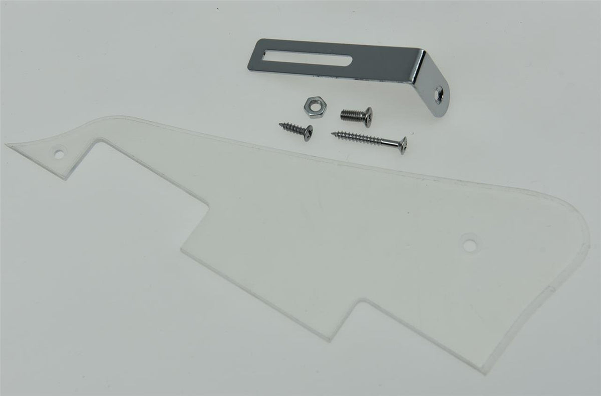 Kaish Clear Transparent Lp Guitar Pickguard With Chrome Bracket For Epi Les Paul