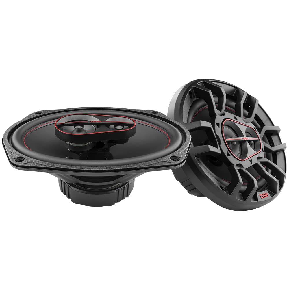 Ds18 G6.9Xi Gen X 6X9 3 Way Coaxial Speakers 180 Watts 4 Ohm With Mylar Dome Tweeters   Grill Included   Full Range Speaker Grea
