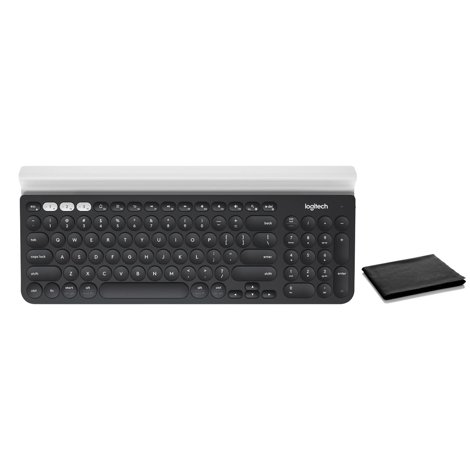 Logitech K780 MultiDevice Wireless Keyboard for Computer, Phone, and Tablet  Bluetooth and USB Receiver, Silent Typing, EasyS