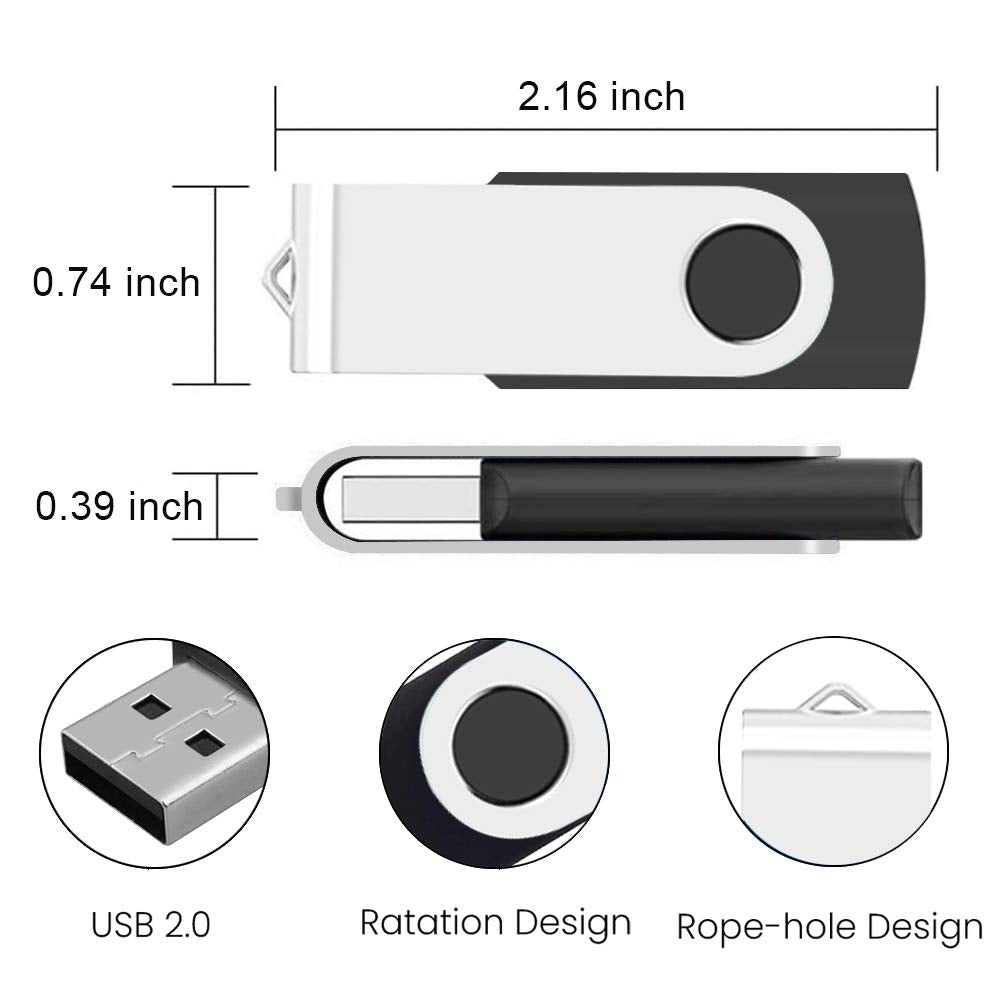 512Mb 20 Pack Flash Drives Bulk, Ablaze Usb 2.0 Thumb Drives Bulk With Lanyards Swivel Memory Stick Bulk Flash Drives 20 Pack 51