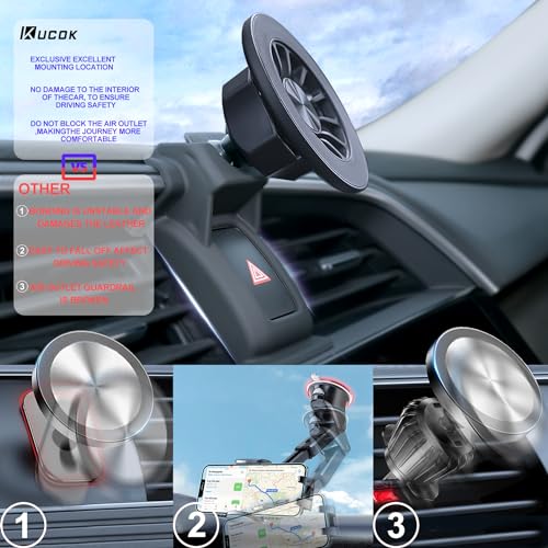 Kucok Mazda Cx-5 Phone Mount For Magsafe, Exclusive Fit For Mazda Cx-5 2017-2025, Fit For Magsafe Iphone 16/15/14/13/12/Mini Ser