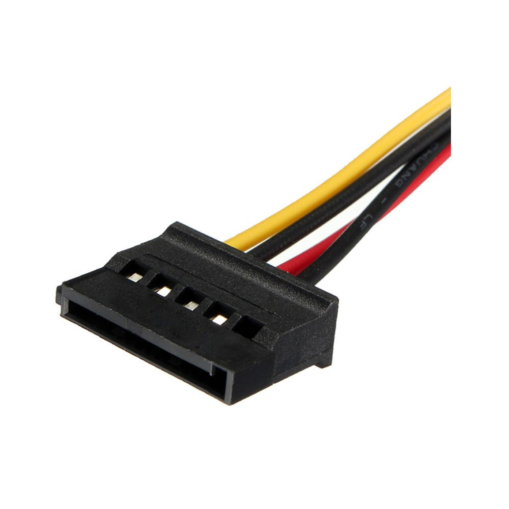 4 Pin Power Supply Connector To 15 Pin Sata Female Adapter Cable - 6 Inch