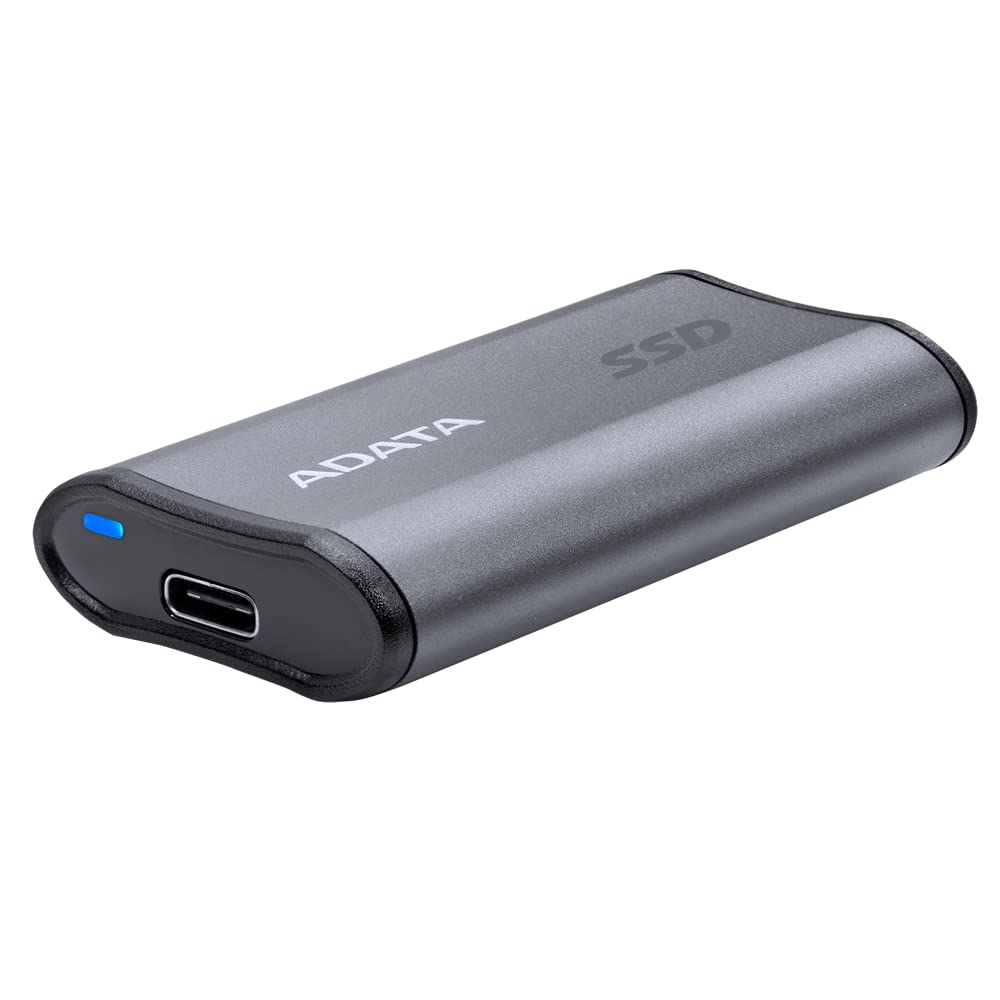 Adata Se880 1Tb - Up To 2000 Mb/S- Superspeed Usb 3.2 Gen 2X2 Usb-C External Portable Ssd Titanium (Aeli-Se880-1Tcgy)
