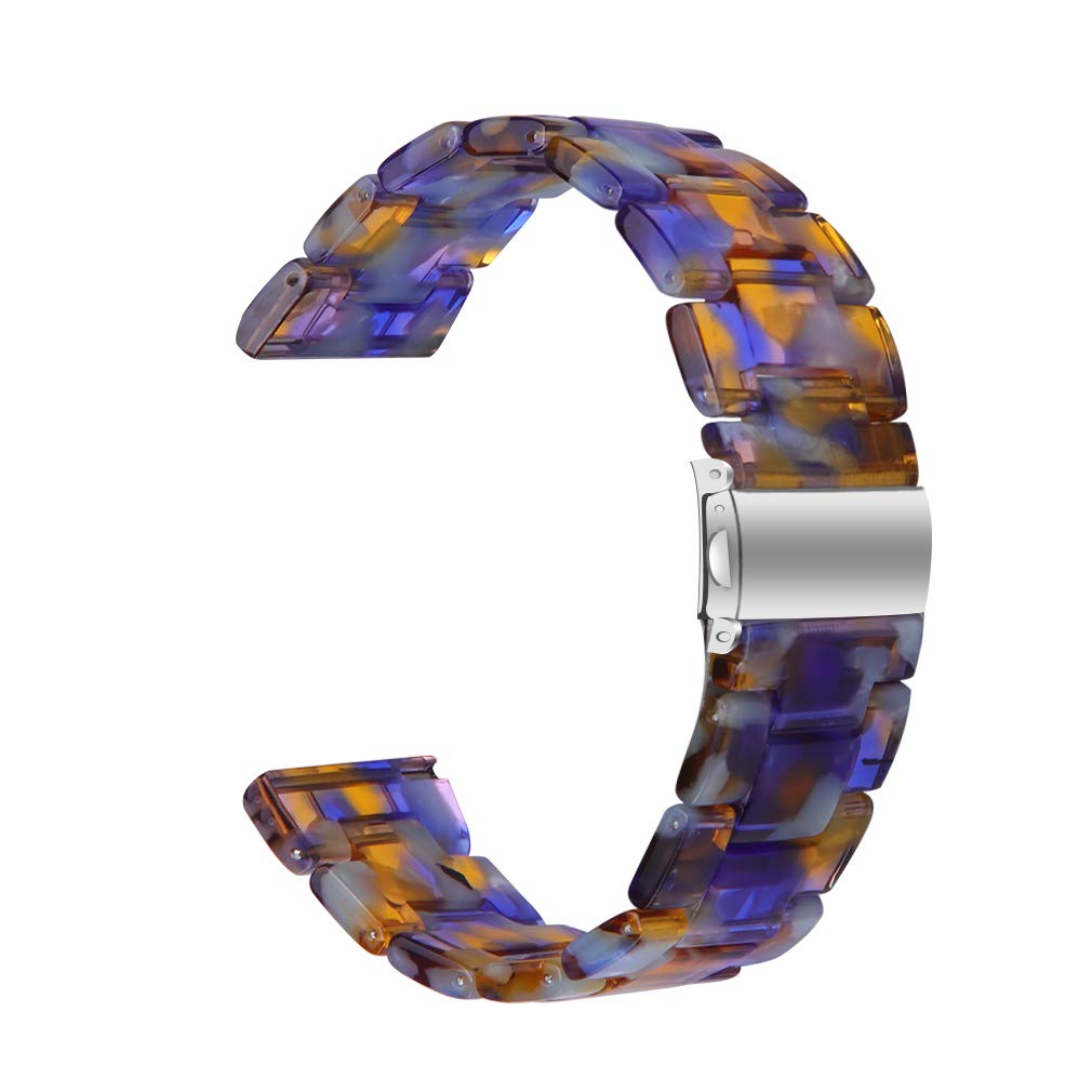 Tencloud Resin Watch Band Compatible With Wzwneer Y20Gt Women Men Metal Clasp Strap 20Mm Width Bracelet For Wzwneer Smart Watch 