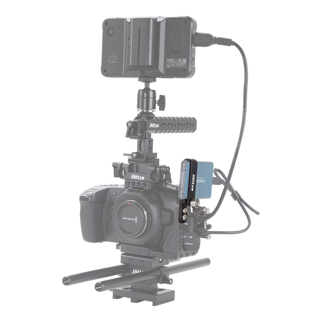 Nitze T5 Ssd Mount Bracket, Ssd Holder For Samsung T5 Ssd   N42