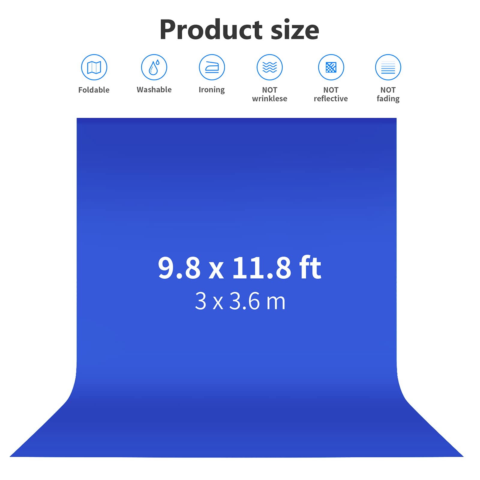 Neewer 10 X 12Ft / 3 X 3.6M Pro Photo Studio Premium Polyester Collapsible Backdrop Background For Photography, Video And Televi