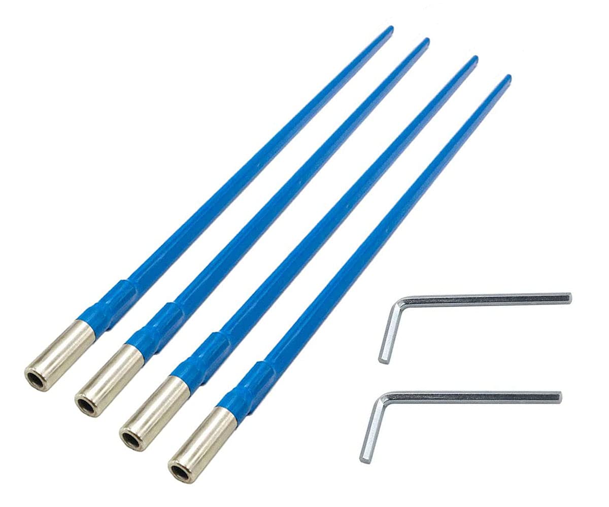 Jiayouy Pack Of 4Pcs 420Mm Two Way Rod Type Guitar Truss Rod Steel With L  Wrench For Electric Acoustic Bass Guitars Neck Repair