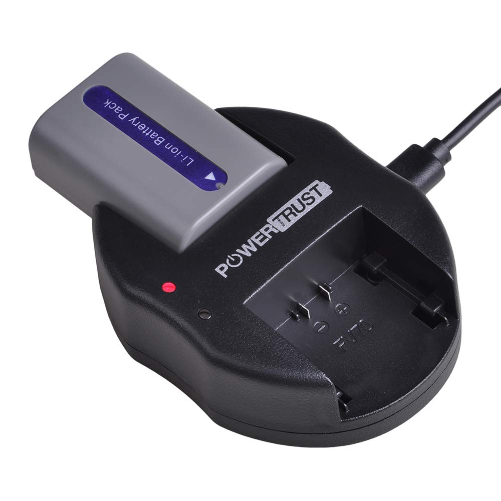 Powertrust 2 Pack Np Fp50 Battery And Dual Charger For Np Fp30,Np Fp50,Np Fp60,Np Fp70,Np Fp90,Np Fp51,Np Fp71,Np Fp91 Series Dc