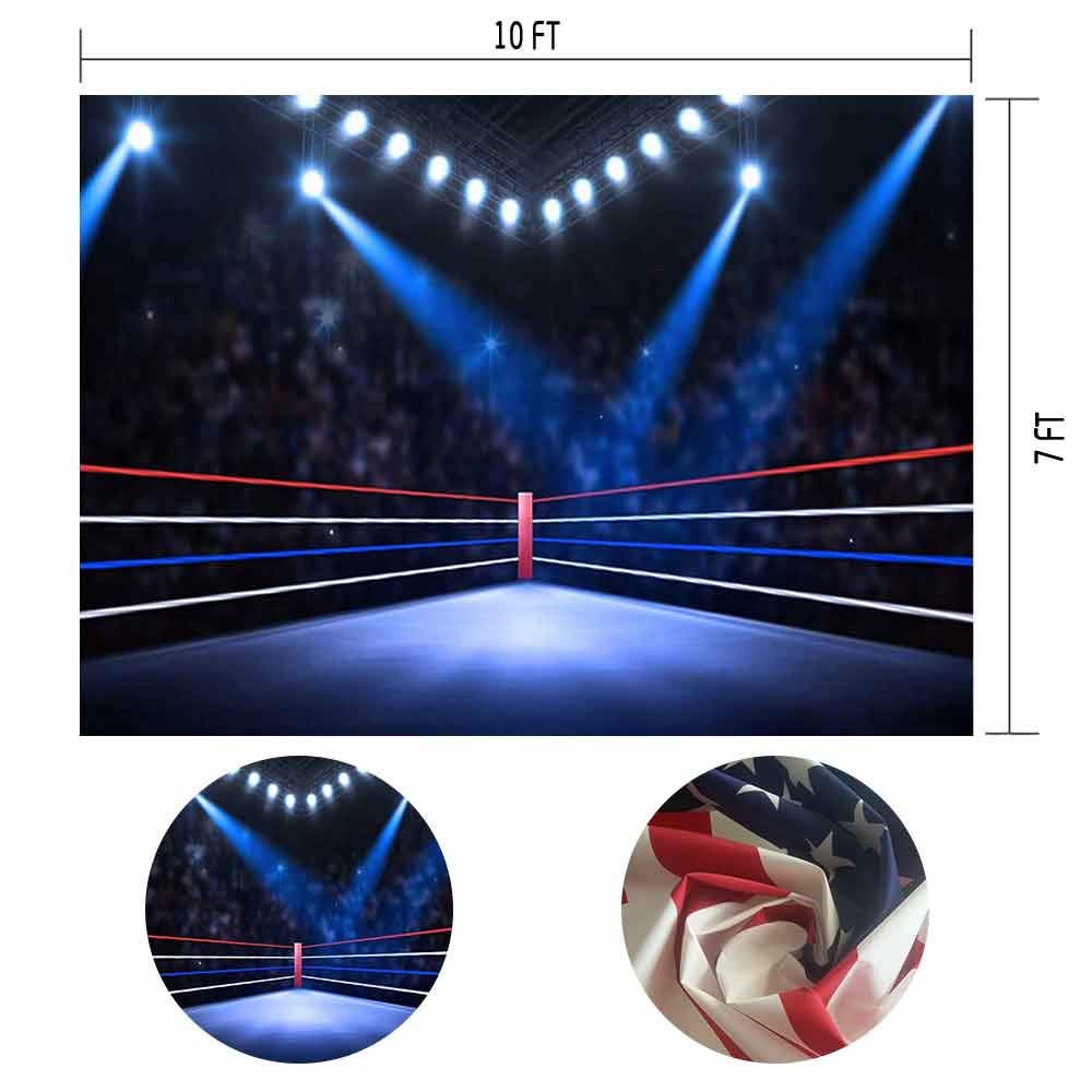 Mtmety Backdrop 10X7Ft Boxing Match Background Sports Competitive Theme Party Seamless Vinyl Photo Studio Props Backdrop Lsme975