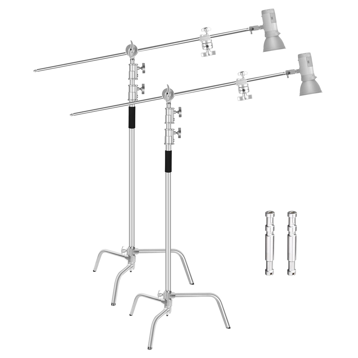 Emart 10Ft/3M Heavy Duty C Stands, Adjustable Aluminum Alloy Photography C Stand With Holding Boom Arm And Grip Head Kit For Pho