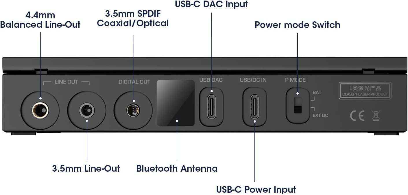 Shanling Ec Zero T Portable Hifi Cd Player,The First R2R Dac+Dual Jan6418 Tubes Cd Player,768Khz/32Bit,Dsd512,Support Hd Bluetoo
