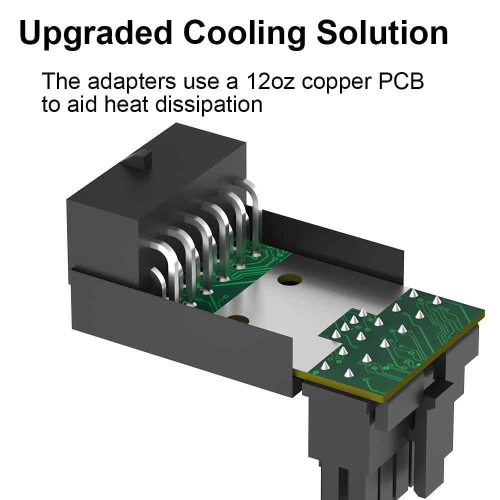 12Vhpwr 90 Degree Adapter: 16 Pin Gpu Power Connector 600W Pcie5.0 Right Angle Power Adapter For 12+4Pin Rtx 3090Ti 4070Ti 4080