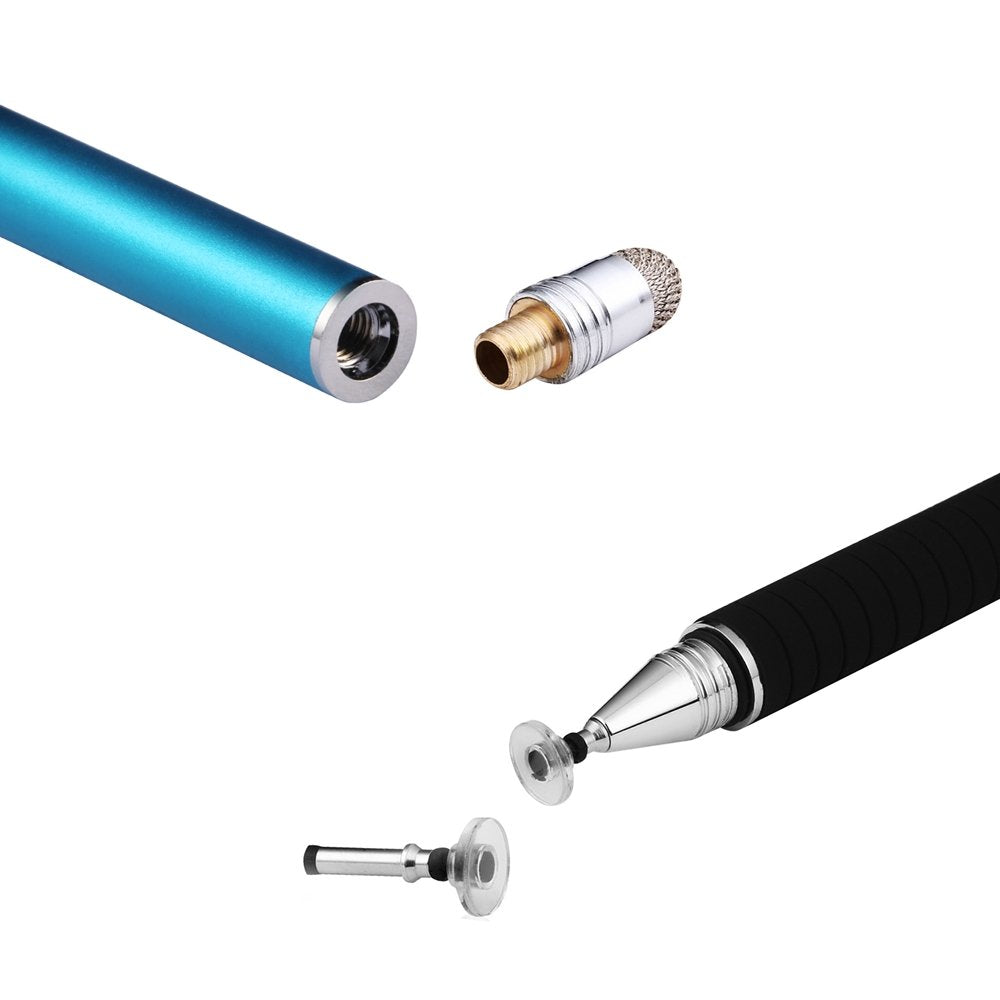 Mixoo 2 In 1 High Precision Stylus (Disc & Fiber Tips 2 In 1 Series), Extra With 3 Replaceable Tips, Compatible With Capacitive