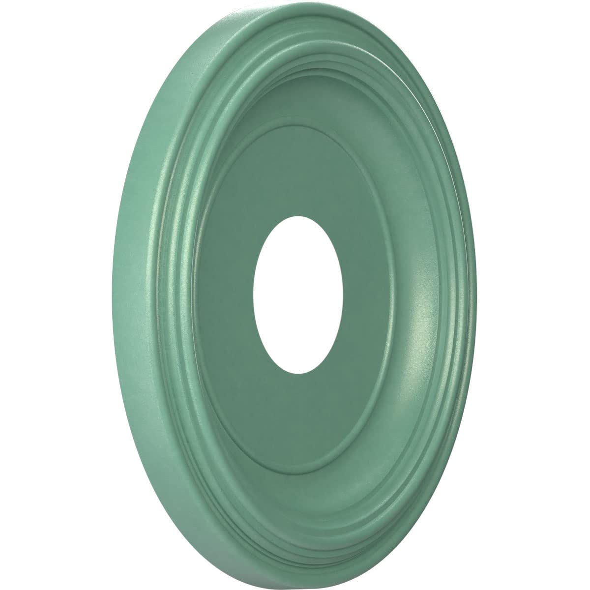 Ekena Millwork 13Od X 3 1/2Id X 1 1/4P Traditional Thermoformed Pvc Ceiling Medallion (Fits Canopies Up To 7 1/2), Universal Pea
