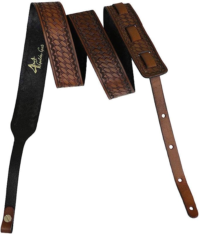 Golden Gate Shelton Leather Banjo Strap, SG-5411 Model, Regular Size, Rich Walnut Color