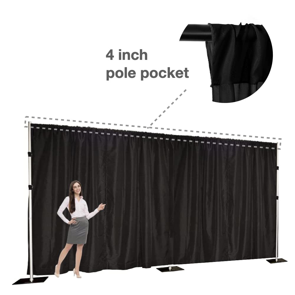 Two Layers Backdrop Made With One Piece Chiffon Tulle & Polyester For Professional Extra Wide Blackout Curtains (White, 20 X 10