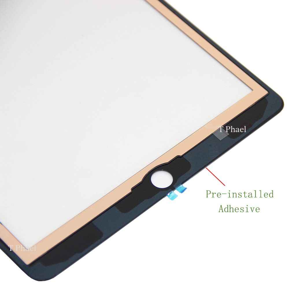 T Phael Black Digitizer Repair Kit For 2017 Ipad 9.7(A1822, A1823) / Ipad 5 Ipad Air 1St Touch Screen Digitizer Replacement (Wit