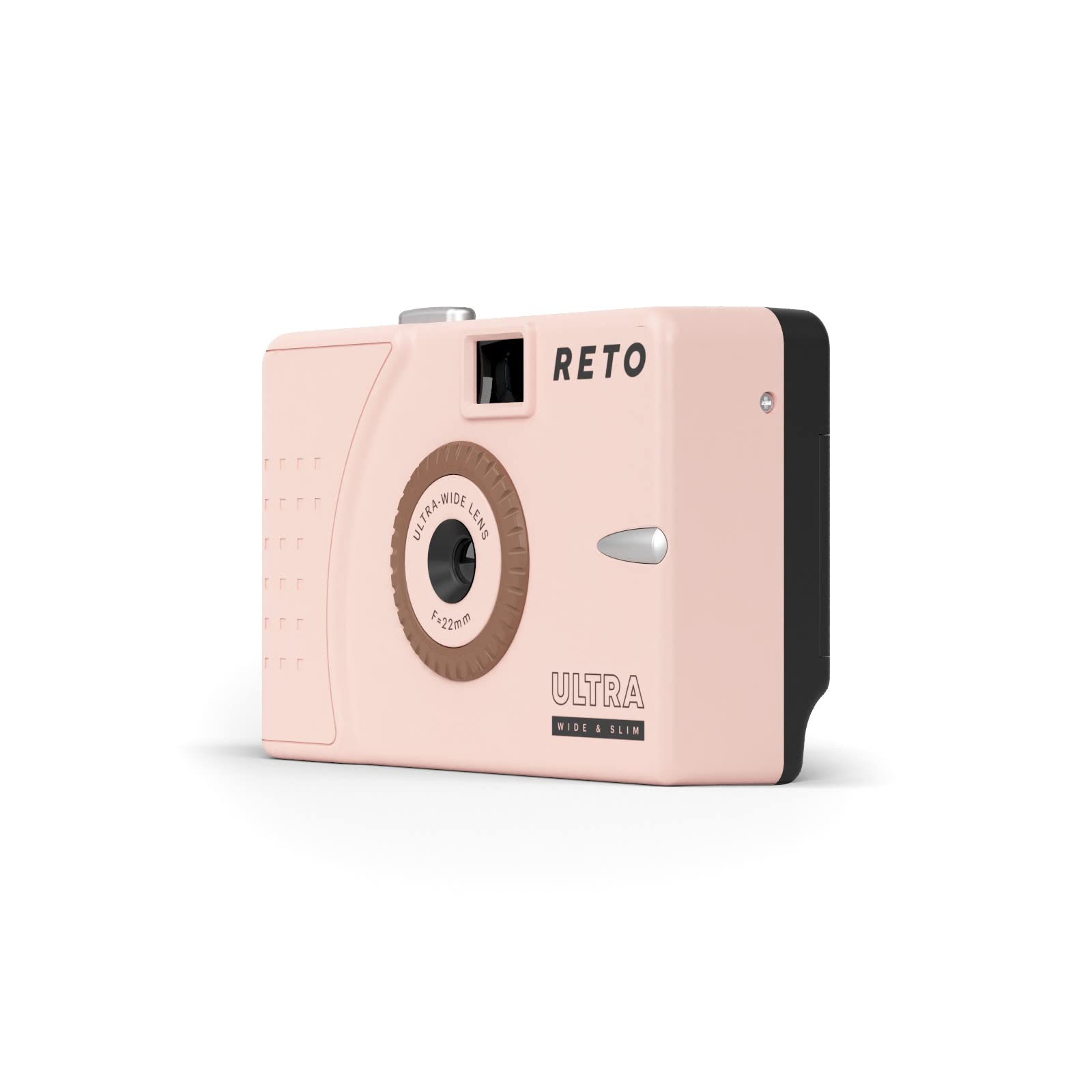 Reto Ultra Wide And Slim 35Mm Reusable Daylight Film Camera   22Mm Wide Lens, Focus Free, Light Weight, Easy To Use (Pastel Pink