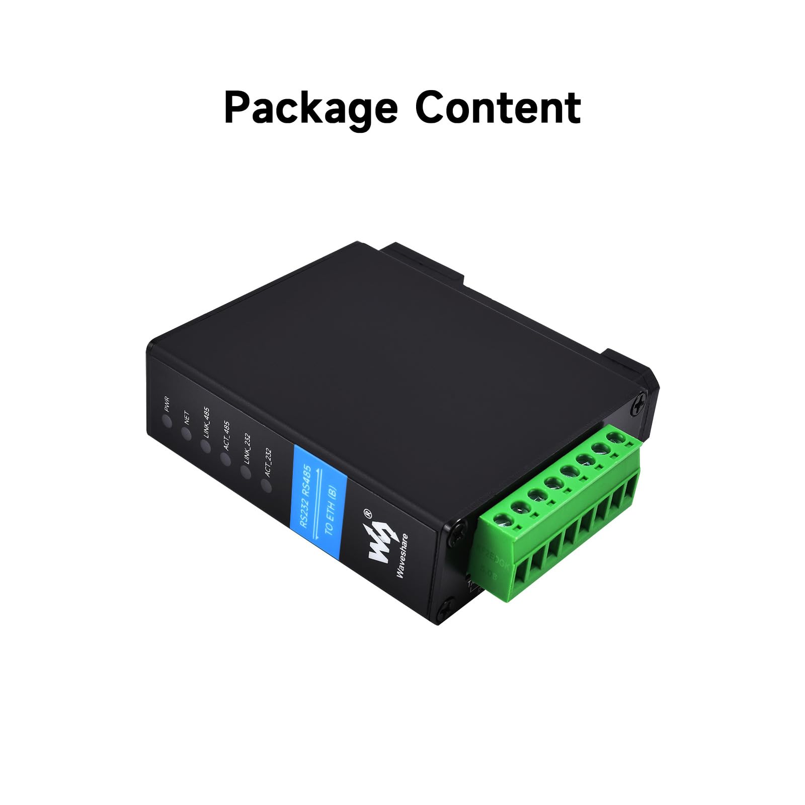 Waveshare Rs232 Rs485 To Rj45 Ethernet Serial Server, Rs232 And Rs485 Dual Channels Independent Operation, Dual Ethernet Ports,