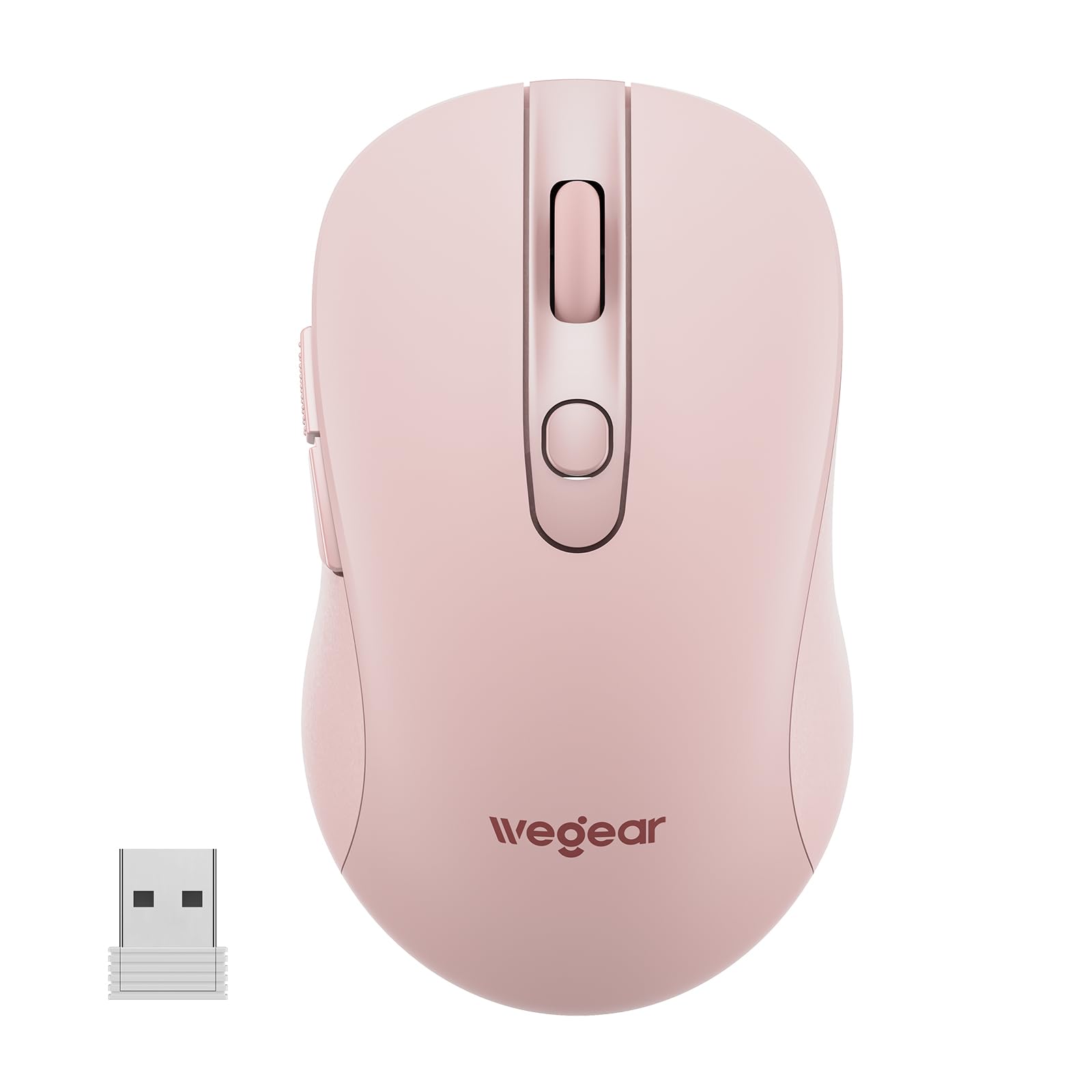 wegear USB Wireless Mouse for Laptop PC Mac, 2.4GHz Cordless MousePink