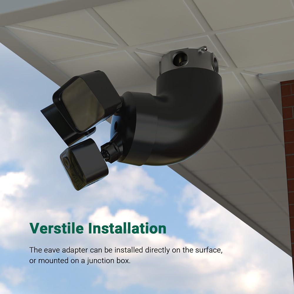 Holicfun Eave Mount For Ring Floodlight Cam Wired Plus, Floodlight Cam Wired Pro, Blink Wired Floodlight Camera, And Wyze Floodl