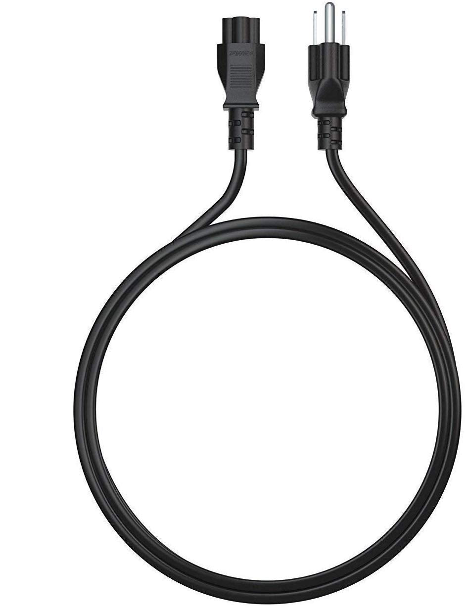 3 Prong 3 Ft Short Laptop Power Cord C5 To Nema 5 15P For Hp Dell Ibm Asus Sony Toshiba Lenovo Acer Gateway Compaq Chromebook Pr
