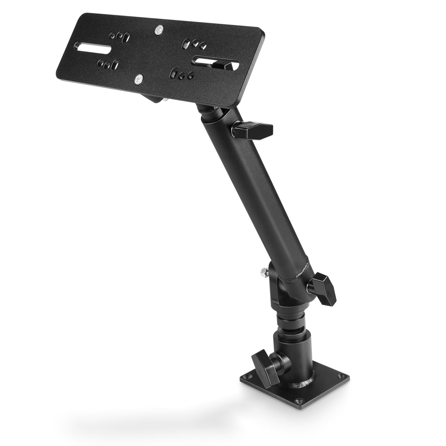 Bzcovac Marine Electronic Mount, Fish Finder Bracket, Anodized Aluminum Monitor Mount with 350 Swivel, Adjustable Height, Easy t