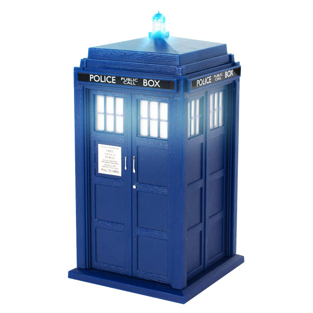 Fametek Doctor Who Tardis Wireless Bluetooth Speaker Plays Music, Lights Up, Accurate Sounds Effects Gifts For Men Or Women   Be