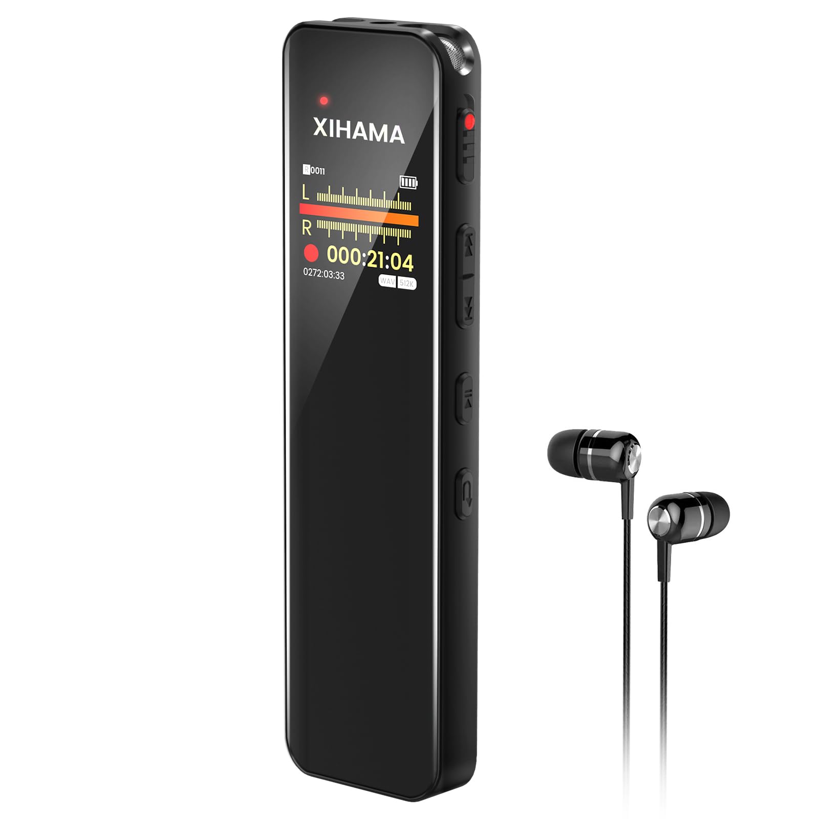64Gb Digital Voice Recorder With Playback, A B Repeat, Variable Speed Play, Voice Activated Recorder For Lectures, Recording Mon
